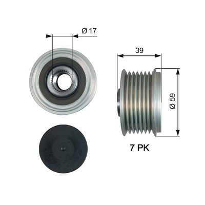 Alternator Freewheel Clutch GATES OAP7189