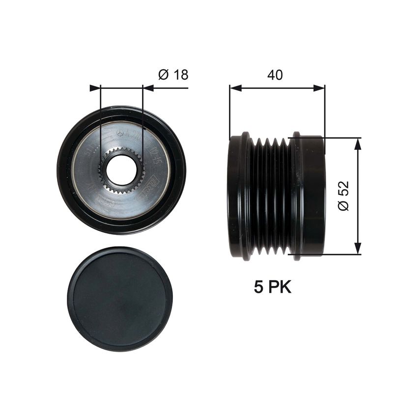 GATES OAP7209 Alternator Freewheel Clutch