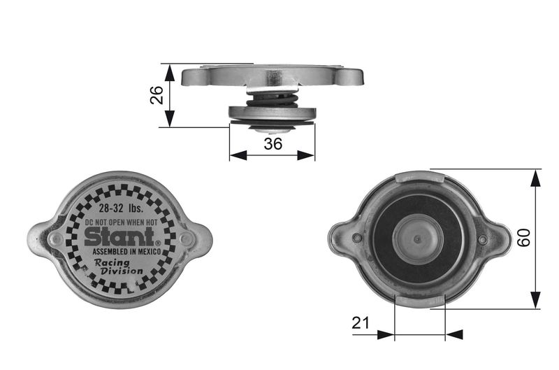 GATES RC10373 Cap, radiator