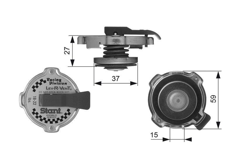 GATES RC10381 Cap, radiator