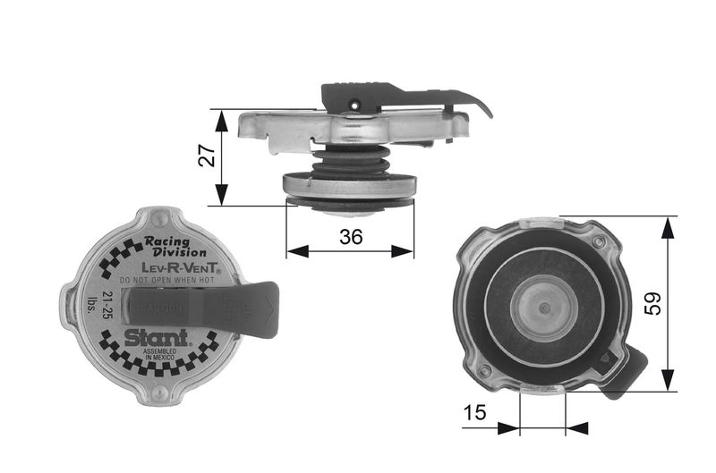 GATES RC10382 Cap, radiator