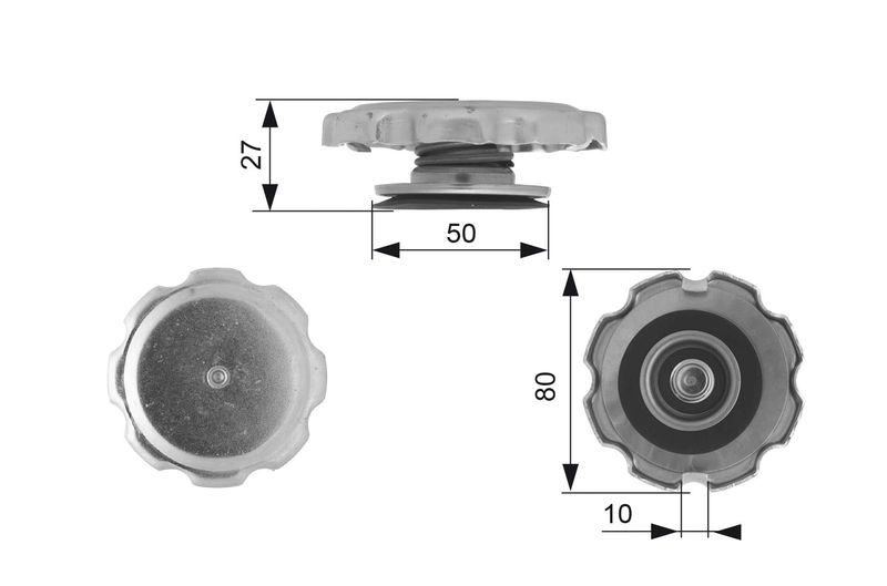 GATES RC104 Cap, radiator