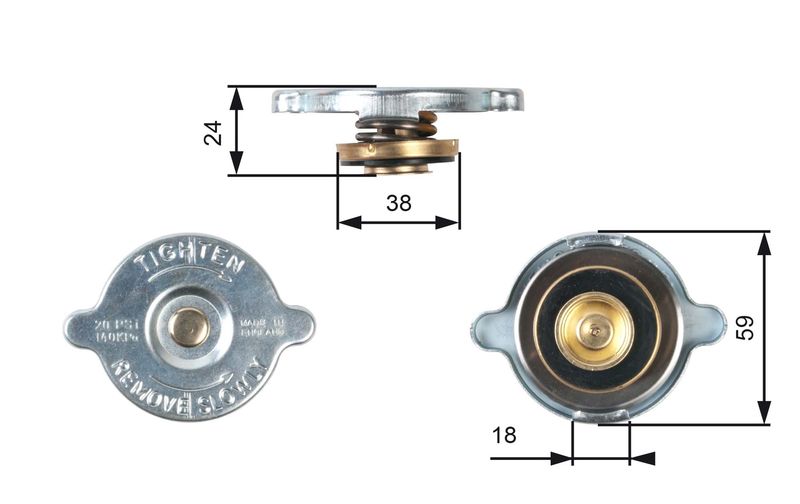 GATES RC125 Cap, radiator
