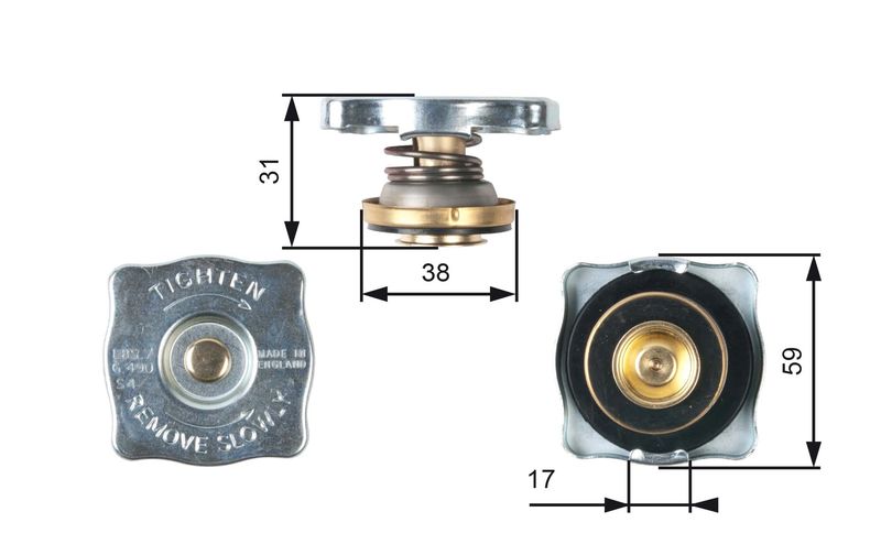 GATES RC130 Cap, radiator