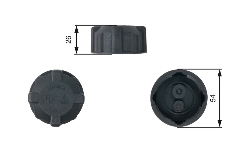 GATES RC202 Cap, coolant tank