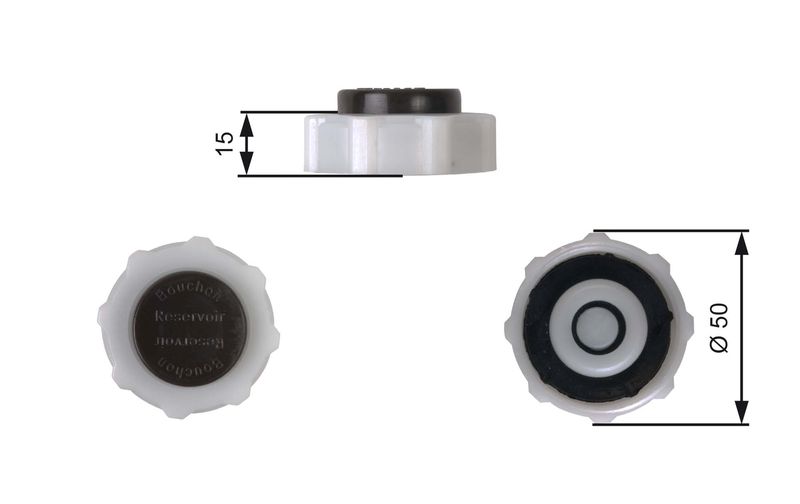 GATES RC222 Cap, coolant tank