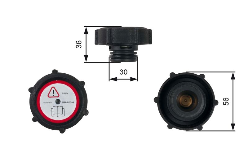 GATES RC230 Cap, coolant tank