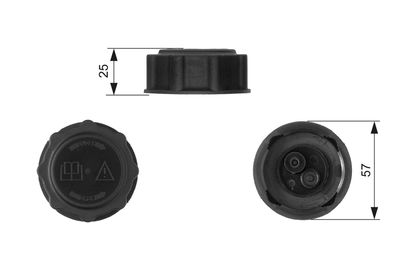 Cap, coolant tank GATES RC233