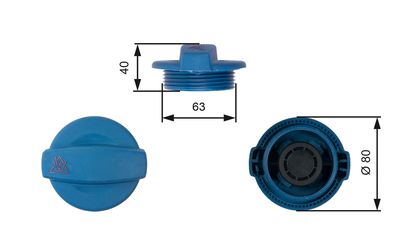 Cap, coolant tank GATES RC237