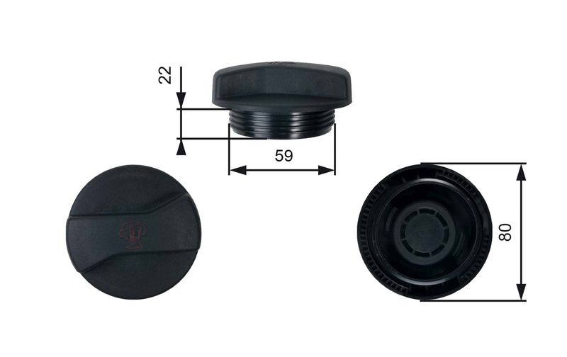 GATES RC245 Cap, coolant tank