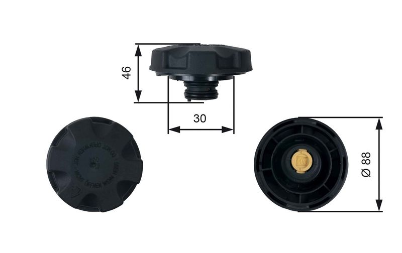 GATES RC248 Cap, coolant tank