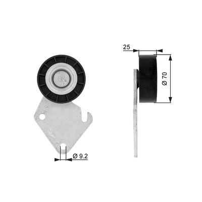 Deflection/Guide Pulley, V-ribbed belt GATES T36068