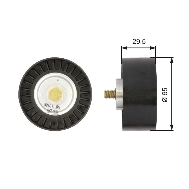 GATES T36081 Deflection/Guide Pulley, V-ribbed belt