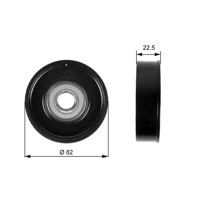 GATES T36229 Tensioner Pulley, V-ribbed belt