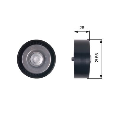 Deflection/Guide Pulley, V-ribbed belt GATES T36414