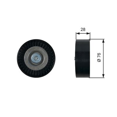 Deflection/Guide Pulley, V-ribbed belt GATES T36423