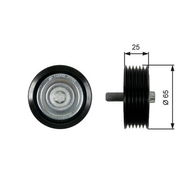 Deflection/Guide Pulley, V-ribbed belt GATES T36433