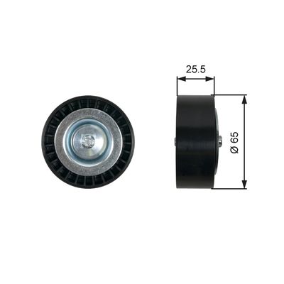 Deflection/Guide Pulley, V-ribbed belt GATES T36454