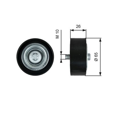 Deflection/Guide Pulley, V-ribbed belt GATES T36621