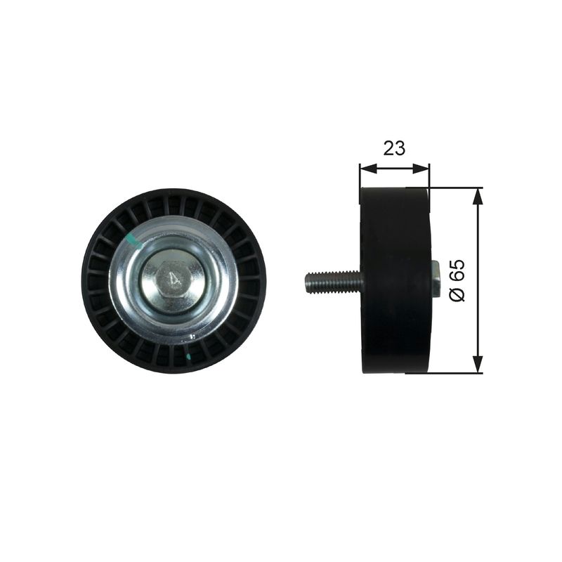 GATES T36622 Deflection/Guide Pulley, V-ribbed belt