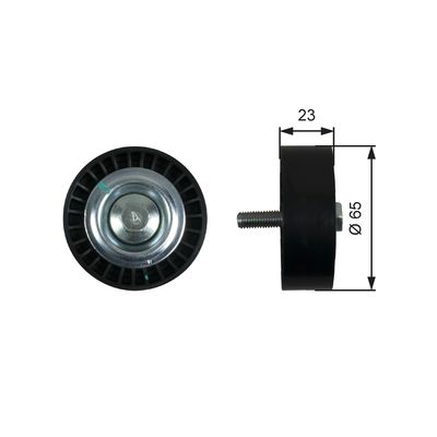 Deflection/Guide Pulley, V-ribbed belt GATES T36622