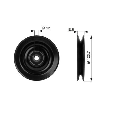 Deflection/Guide Pulley, V-belt GATES T38040