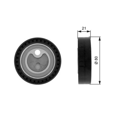 Tensioner Pulley, V-ribbed belt GATES T38070