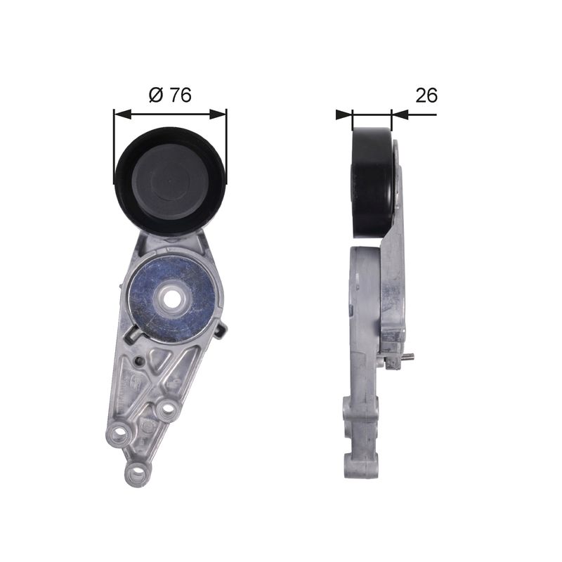 GATES T38151 Belt Tensioner, V-ribbed belt