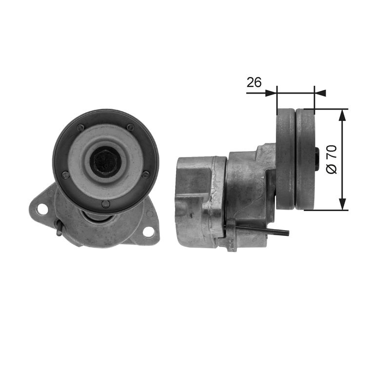 GATES T38154 Belt Tensioner, V-ribbed belt