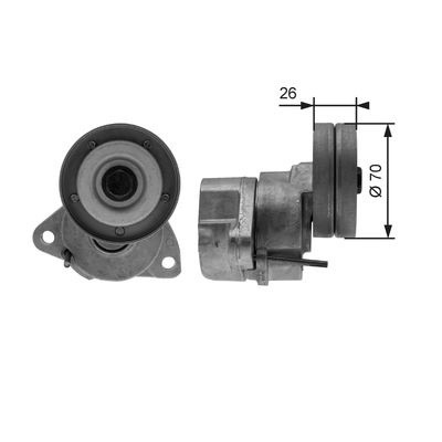 Belt Tensioner, V-ribbed belt GATES T38154