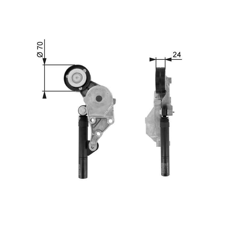 GATES T38192 Belt Tensioner, V-ribbed belt