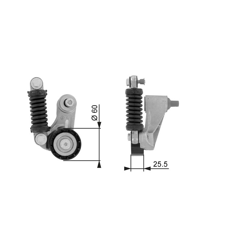 GATES T38240 Belt Tensioner, V-ribbed belt