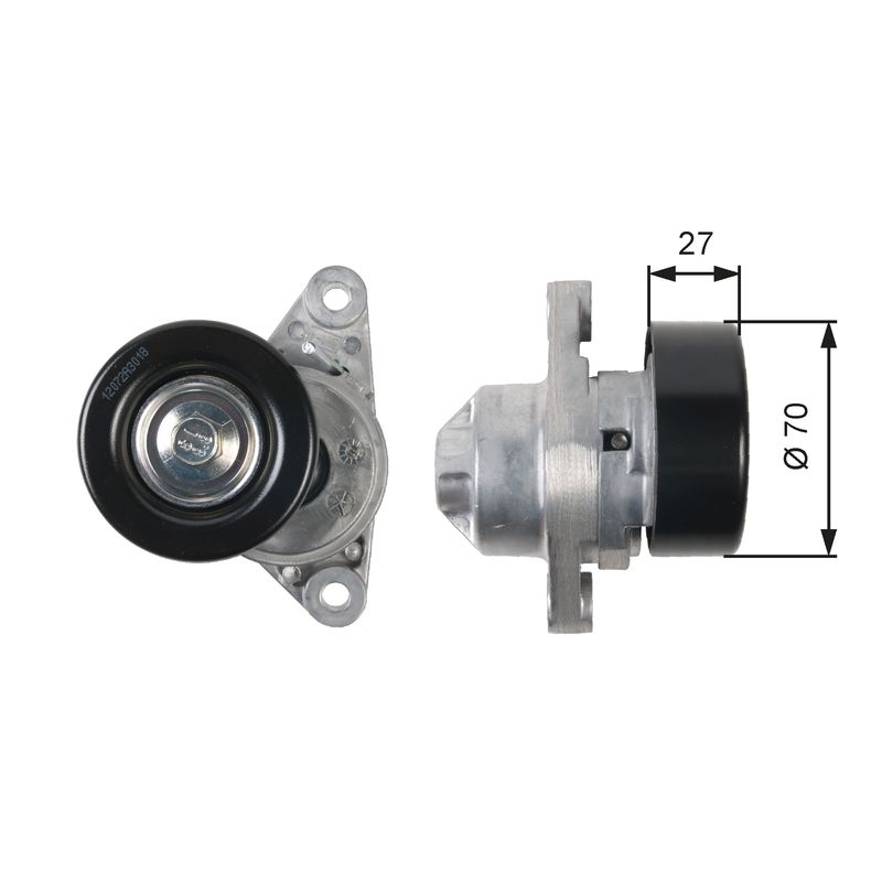 GATES T38273 Belt Tensioner, V-ribbed belt