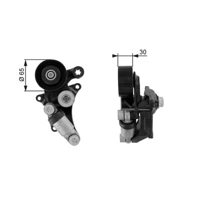Belt Tensioner, V-ribbed belt GATES T38305