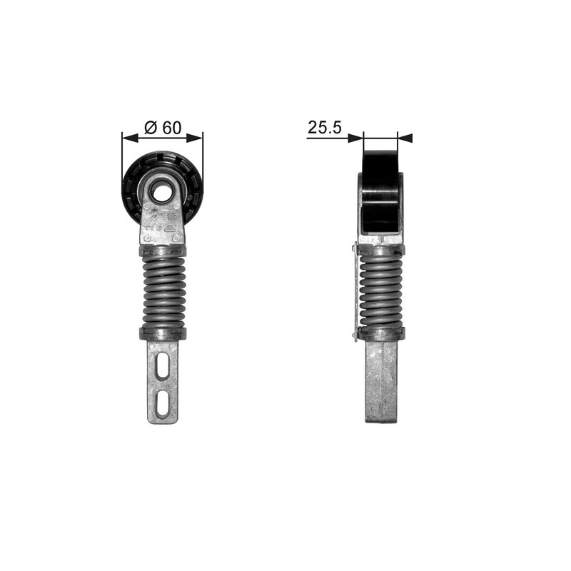 GATES T38355 Belt Tensioner, V-ribbed belt