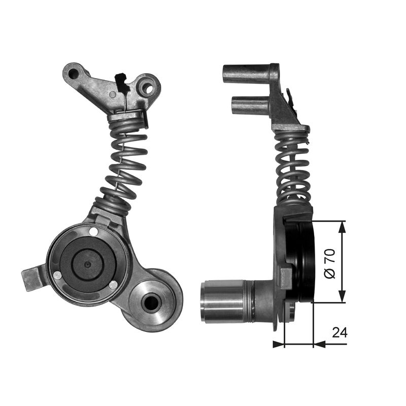 GATES T38406 Belt Tensioner, V-ribbed belt