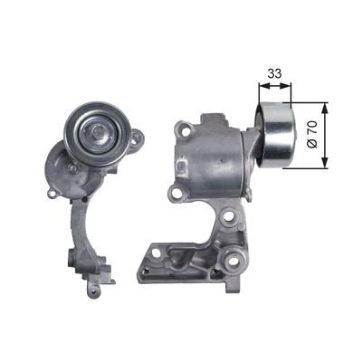 Belt Tensioner, V-ribbed belt GATES T38411