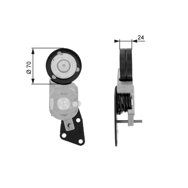 GATES T38426 Belt Tensioner, V-ribbed belt