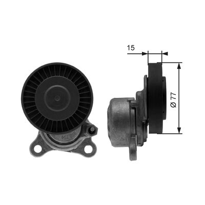 Belt Tensioner, V-ribbed belt GATES T38441