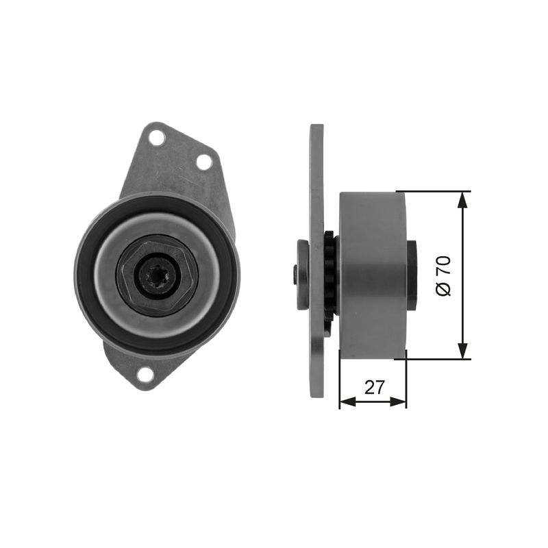 GATES T38474 Belt Tensioner, V-ribbed belt