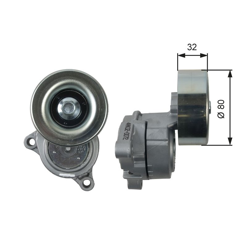 GATES T38489 Belt Tensioner, V-ribbed belt