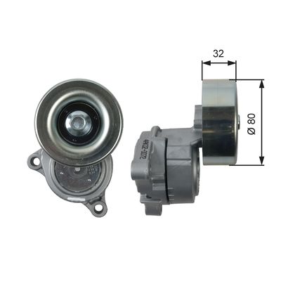 Belt Tensioner, V-ribbed belt GATES T38489