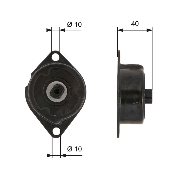 GATES T38499 Belt Tensioner, V-ribbed belt