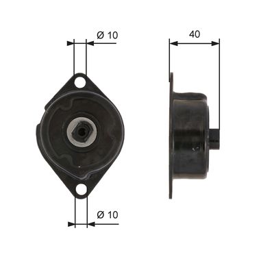 Belt Tensioner, V-ribbed belt GATES T38499
