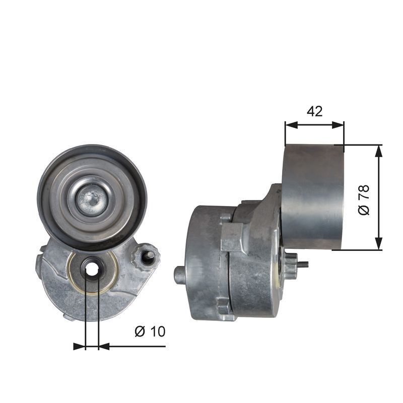 GATES T38560 Belt Tensioner, V-ribbed belt