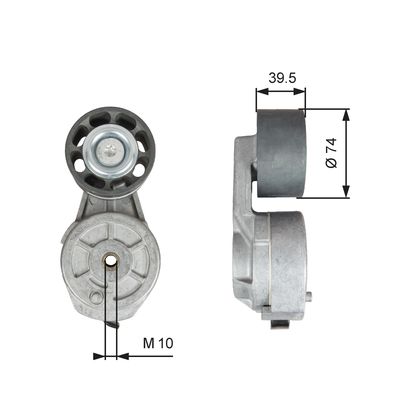 Belt Tensioner, V-ribbed belt GATES T38577