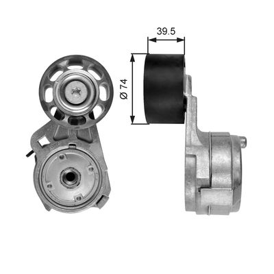 Belt Tensioner, V-ribbed belt GATES T38582
