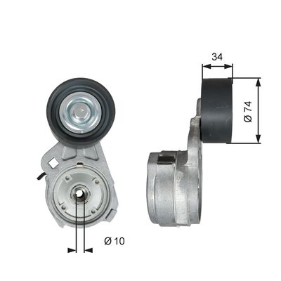 Belt Tensioner, V-ribbed belt GATES T38583