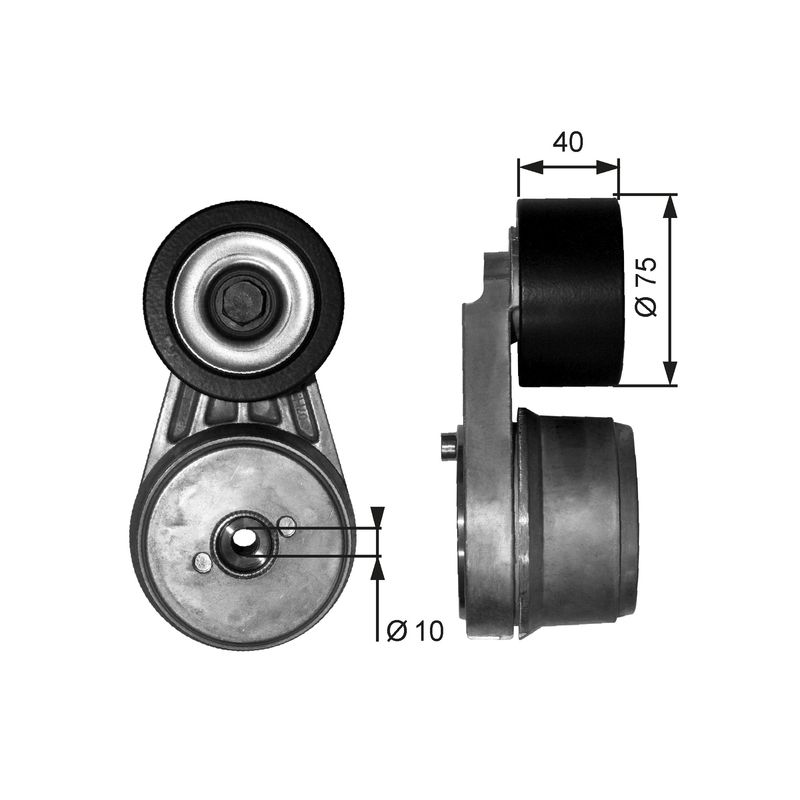 GATES T38642 Belt Tensioner, V-ribbed belt
