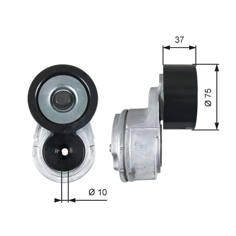 GATES T38675 Belt Tensioner, V-ribbed belt